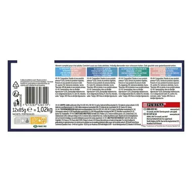 Dos d'Emballage PURINA® FELIX® DELICIEUX DUOS Sélection de Poissons en Gelée Sachet fraîcheur pour chat
