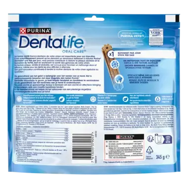 Dos d'emballage Dentalife® Bâtonnets à mâcher pour chien de petite taille entre 7 et 12 kg