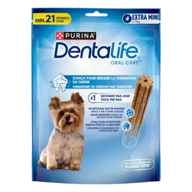 Emballage Dentalife® Bâtonnets à mâcher pour chien de très petite taille entre 2 et 7kg