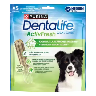 Dentalife® ActivFresh® Moyen Chien (12-25kg) - Bâtonnets à mâcher
