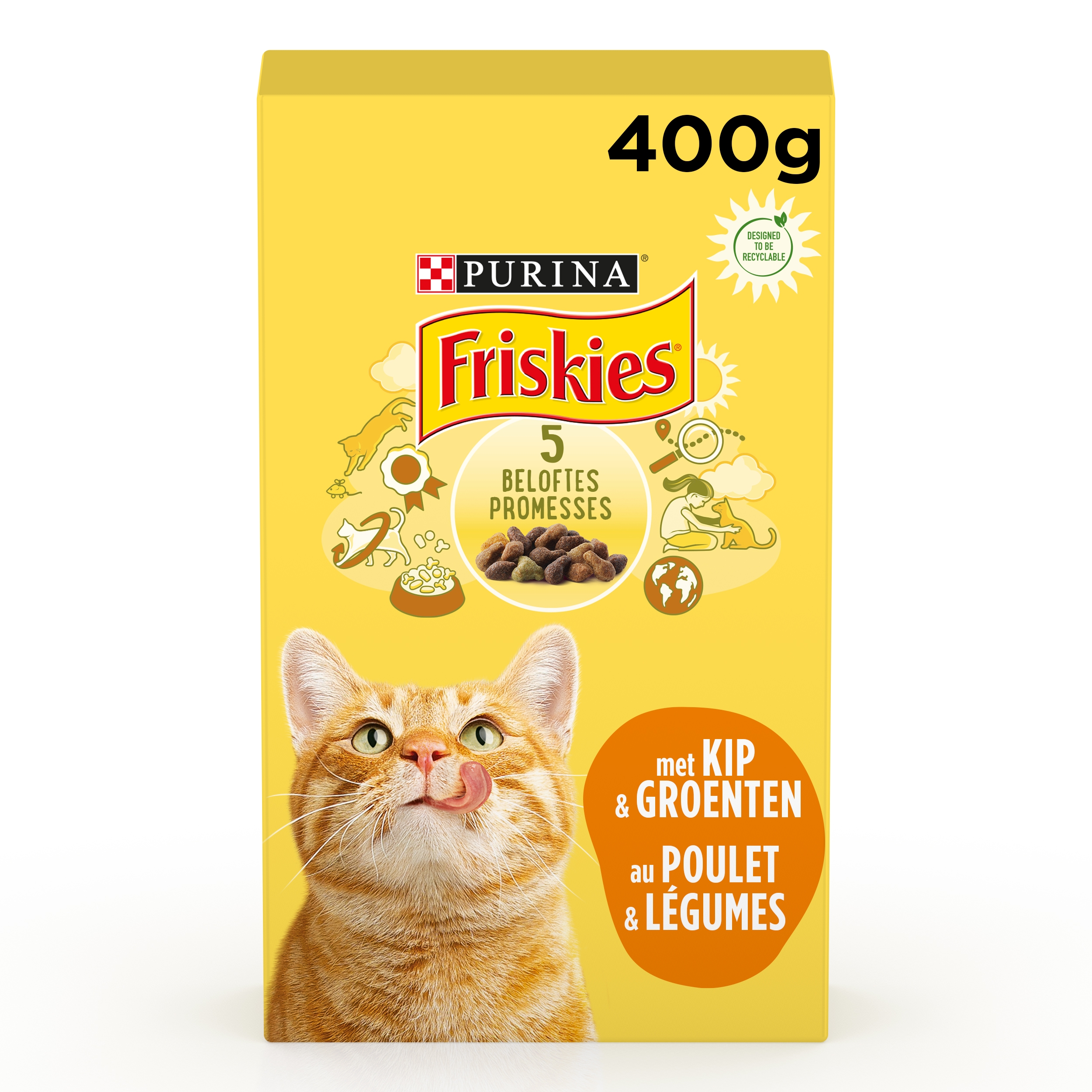 Croquettes au poulet, aux légumes et au lait pour chat junior 300g -  FRISKIES - Piceri