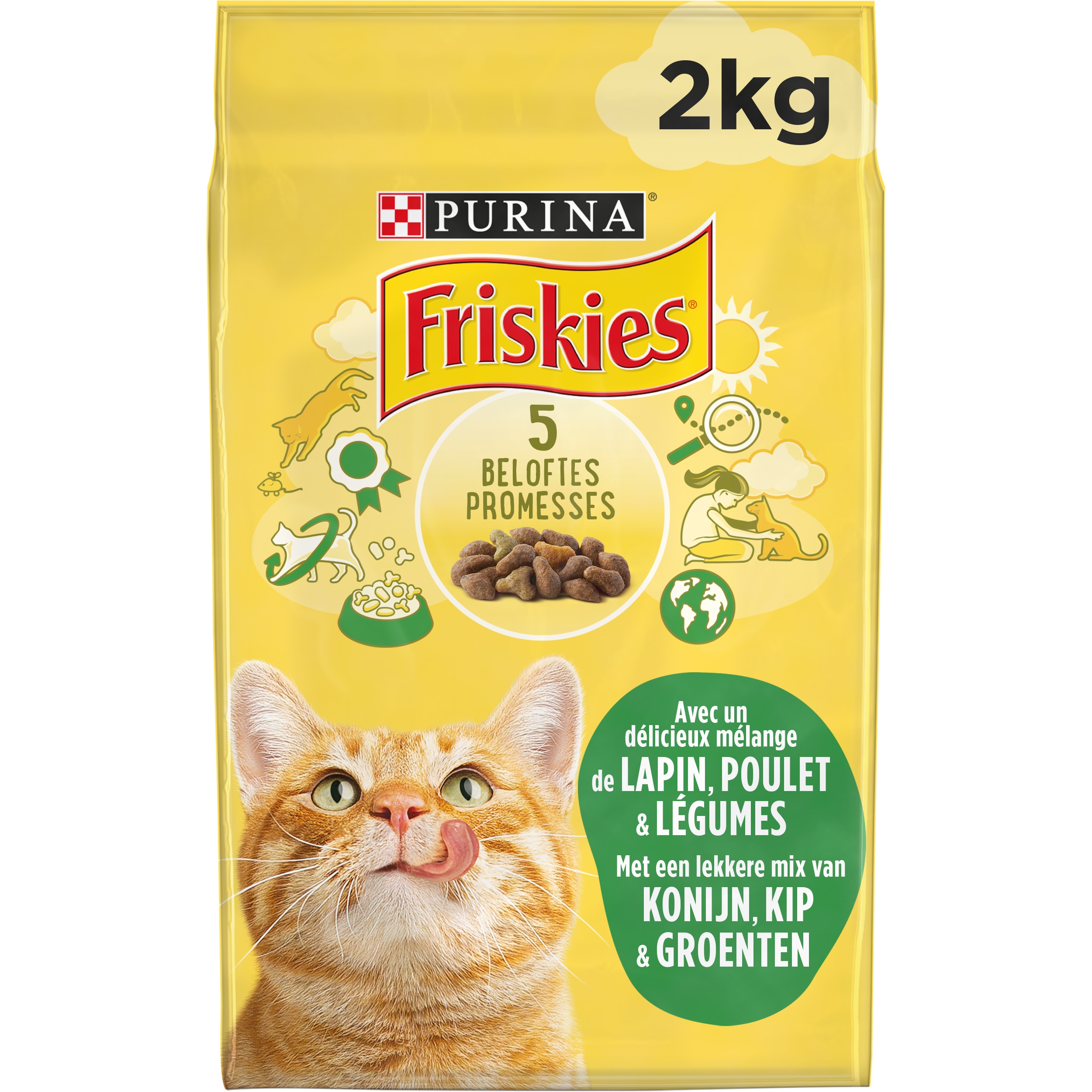 Friskies 7 Coups de Cœur nourriture pour chats adultes, 1,42