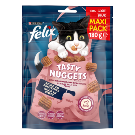 Felix Naturally Delicious SaumonFELIX® Tasty Nuggets Riche en Saumon avec de la Truite