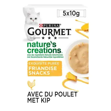 Emballage PURINA GOURMET® Nature's Creations Purée avec du Poulet et une touche de Potiron