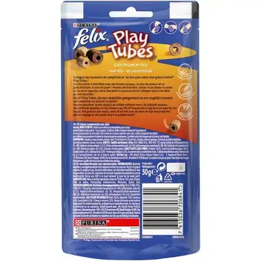 Dos d’Emballage PURINA® FELIX® PLAYTUBES Goût de Poulet et de Foie