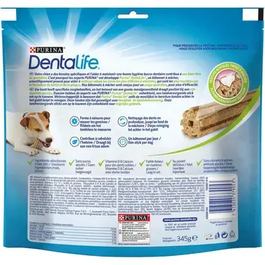 Dos d'emballage Dentalife® Bâtonnets à mâcher pour chien de petite taille entre 7 et 12 kg