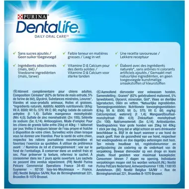 Dos d'emballage Dentalife® Bâtonnets à mâcher pour chien de grande taille entre 25 et 40kg