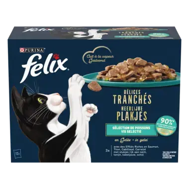 FELIX® Délices Tranchés pour chat Sélection de Poissons