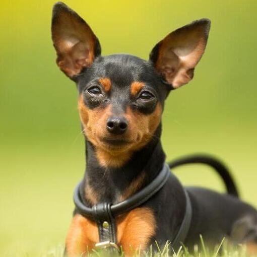 Chien assis dans l'herbe